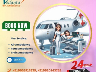 Book World Best Patient Shifting Service by Vedanta Air Ambulance Service in Raipur